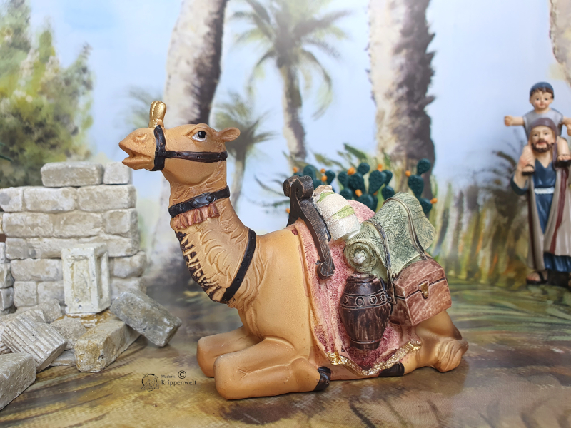 Artikel anzeigen liegendes Kamel als Krippenfigur aus Polystone