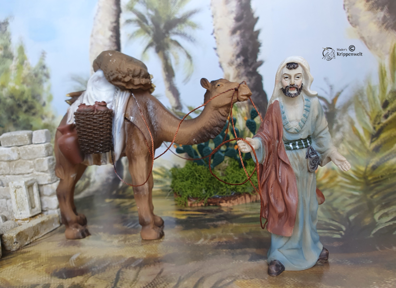 Artikel anzeigen Krippenfiguren aus Kunstharz ein Treiber mit Kamel