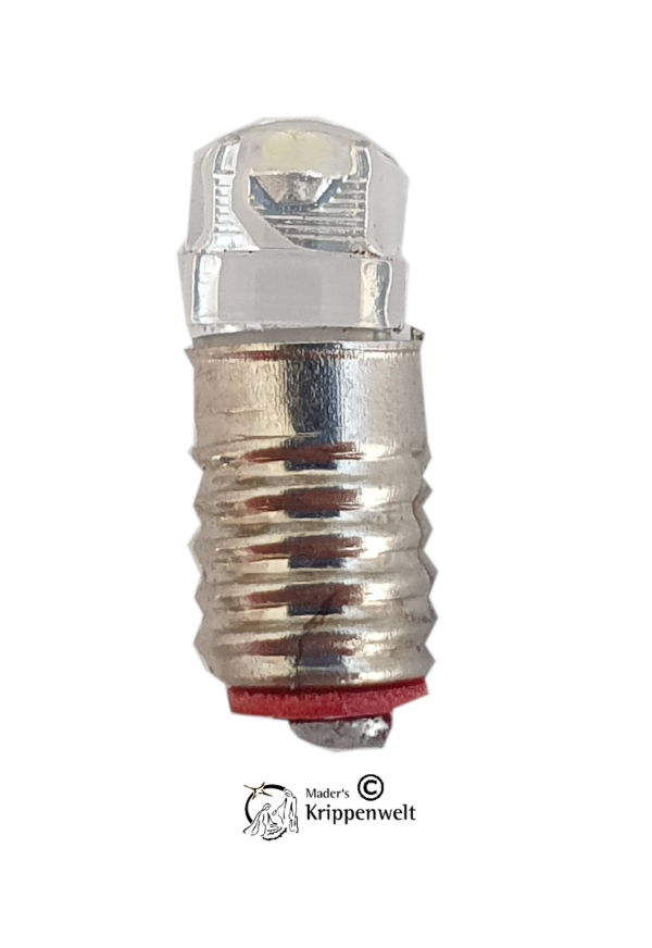 E5,5 Schraubbirne LED weiß 3,5V - 4,5V / 10-18 mA