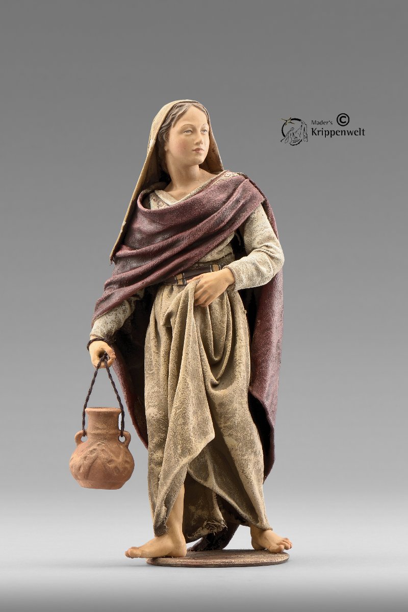 klicken um großes Bild anzuzeigen Hirtin mit Krug als Krippenfigur von der Immanuel Krippe von Heide