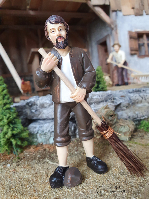Artikel anzeigen der Krippenfeger als Krippenfigur aus Polystone