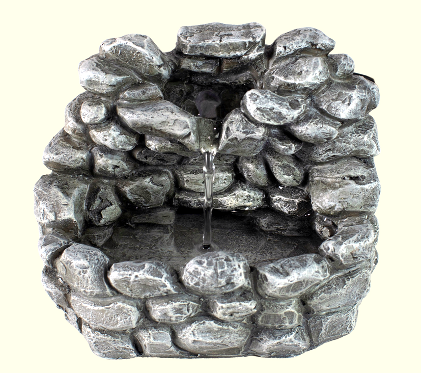Brunnen elektrisch in Steinoptik mit Pumpe
