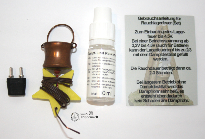 Rauchset mit Kupferkessel und Rauchdestillat 