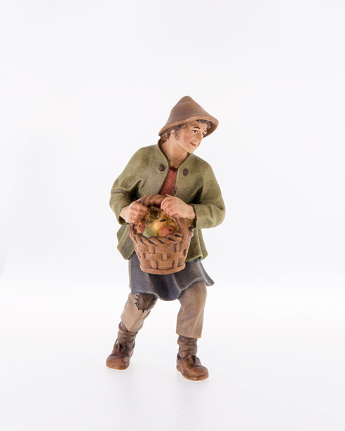 geschnitzte Krippenfiguren von Lepi aus dem Grödnertal