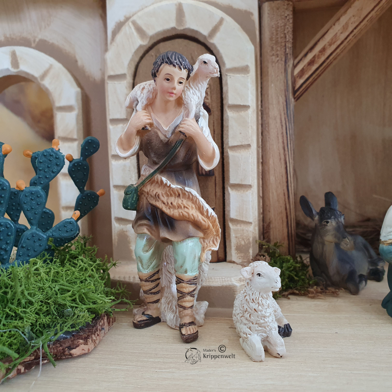 klicken um großes Bild anzuzeigen orientalisches Krippenfiguren Set aus Kunstharz 11cm und 11 teilig
