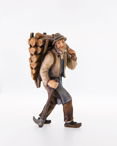 geschnitzte Krippenfiguren von Lepi aus dem Grödnertal