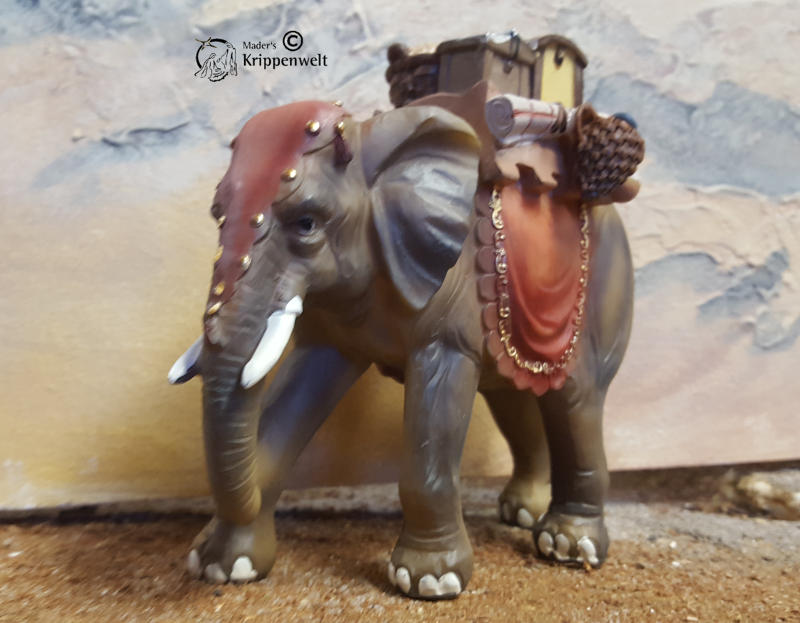 Krippenfigur aus Polystone - Elefant