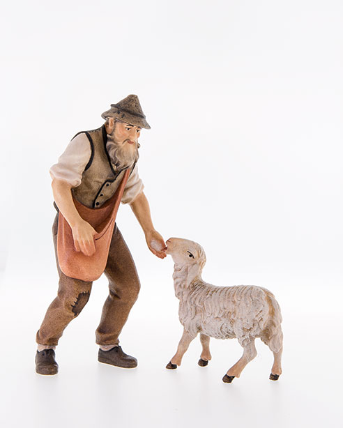 geschnitzte Krippenfiguren von Lepi aus dem Grödnertal