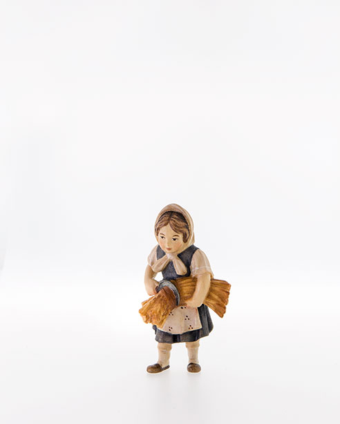 geschnitzte Krippenfiguren von Lepi aus dem Grödnertal