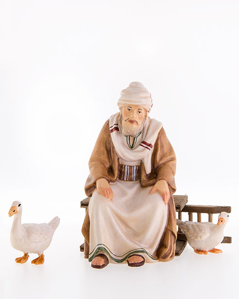 geschnitzte Krippenfiguren von Lepi aus dem Grödnertal
