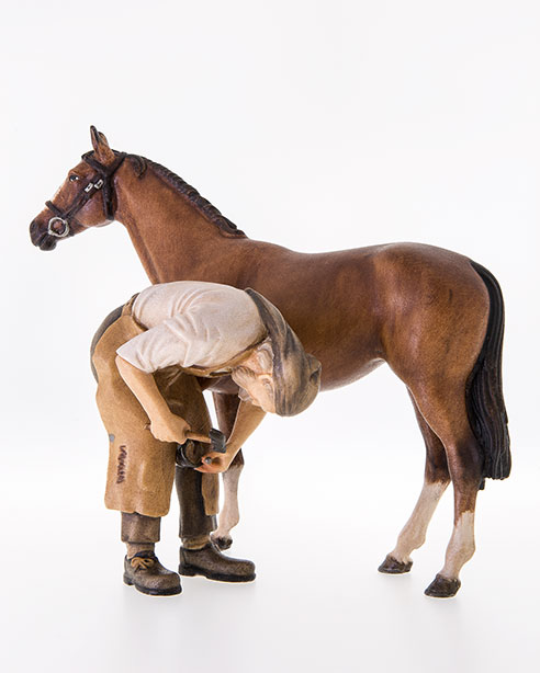 geschnitzte Krippenfiguren von Lepi aus dem Grödnertal