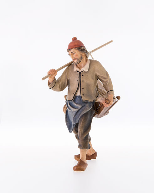 geschnitzte Krippenfiguren von Lepi aus dem Grödnertal