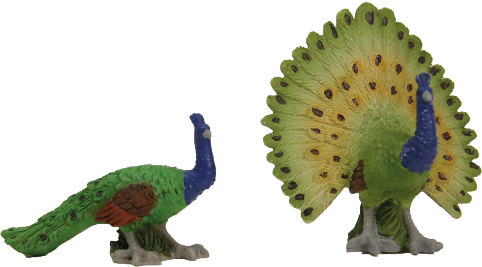 Artikel anzeigen Tiere - Pfau 2 Stück für 9er bis 11er Figuren