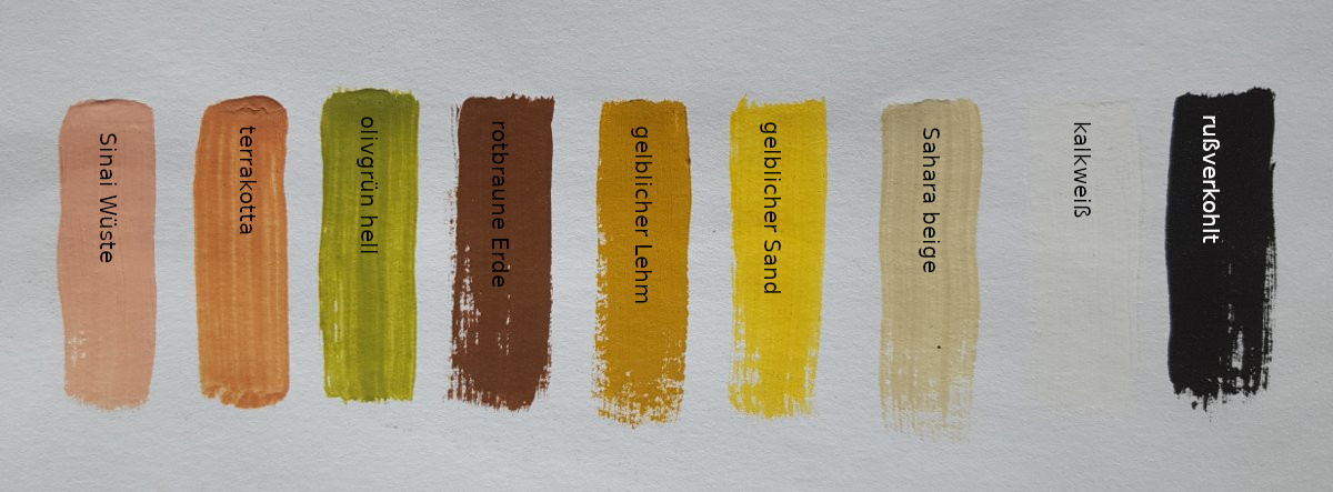 Farben - 9er Set Acryl für orientalische Krippen