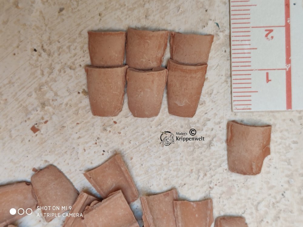 kleine Ton Dachziegel für den Krippenbau