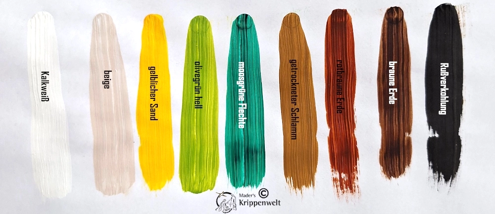 Farben - 9er Set Acryl für heimatliche Krippen