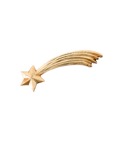 Artikel anzeigen geschnitzter Kometstern aus Holz in Goldfarben