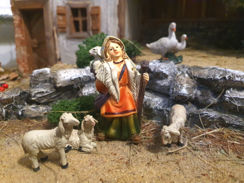 Artikel anzeigen Schäferin mit Lamm für 8er Figuren