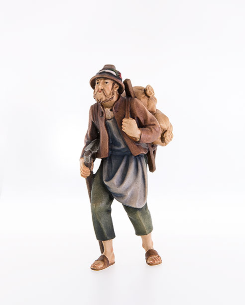 geschnitzte Krippenfiguren von Lepi aus dem Grödnertal