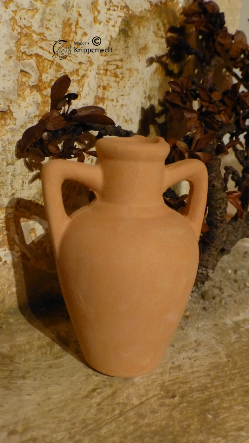 klicken um großes Bild anzuzeigen Tonvase als Weihnachtskrippenzubehör