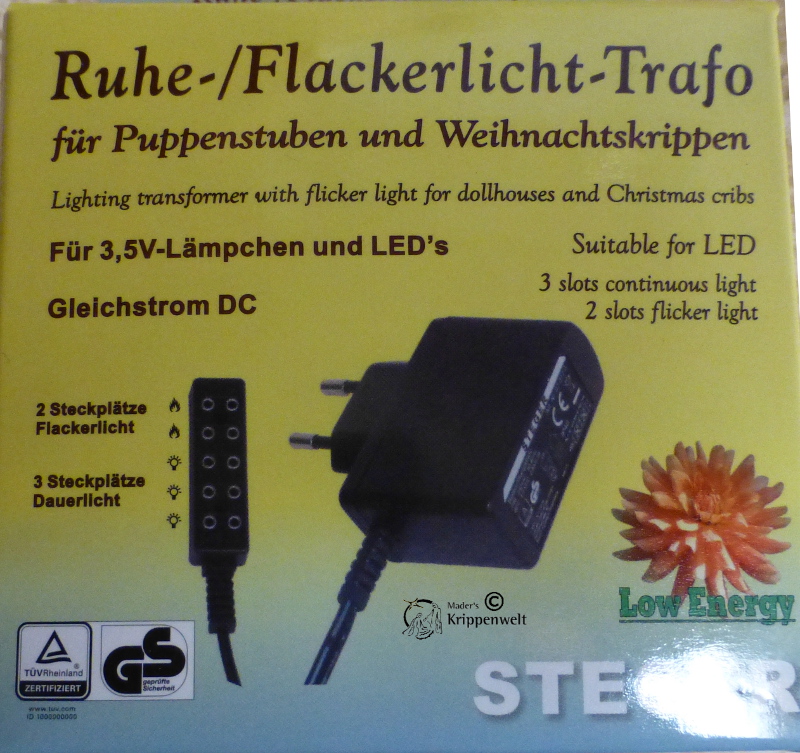 Beleuchtungstrafos-Trafo Ruhe-/Flackerlichtt 3,2 V / 3,2 VA geringere  Leistung, Beleuchtungstrafos, Krippenbeleuchtung